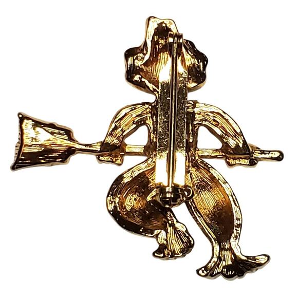 Vintage Avon Scarecrow Halloween Fall Season Enamel Brooch Pin 1.5" - Picture 3 of 4